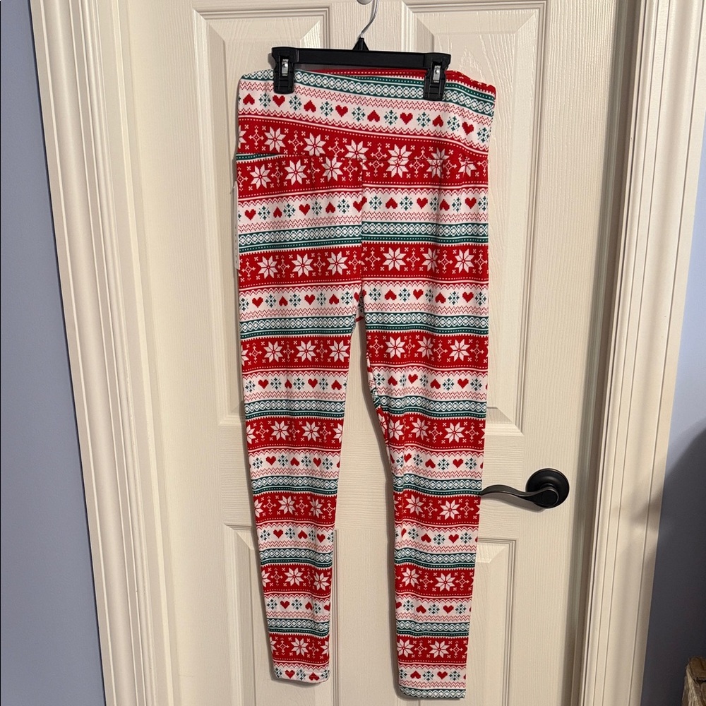 Snowflake Leggings - 7/8 Fleeced lined